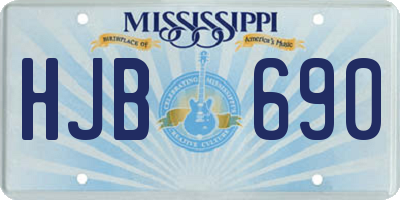 MS license plate HJB690