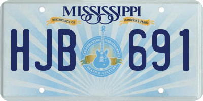 MS license plate HJB691