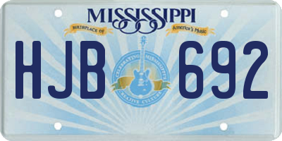 MS license plate HJB692