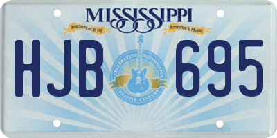 MS license plate HJB695