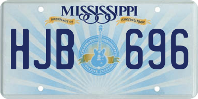 MS license plate HJB696