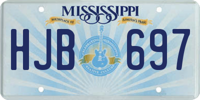 MS license plate HJB697