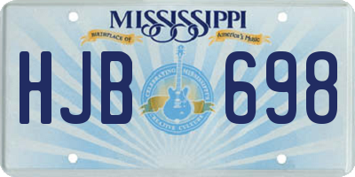 MS license plate HJB698