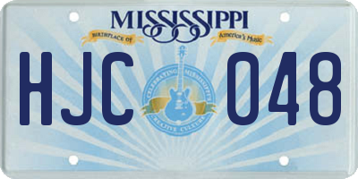 MS license plate HJC048