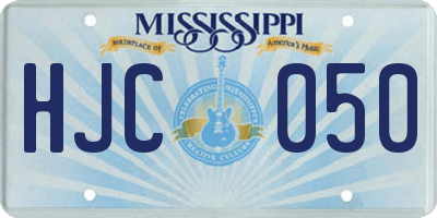 MS license plate HJC050