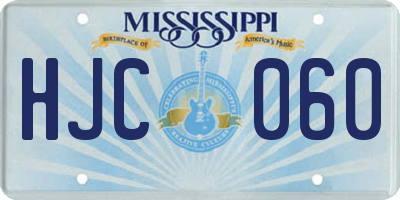 MS license plate HJC060