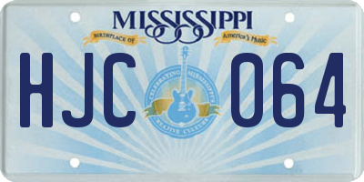 MS license plate HJC064
