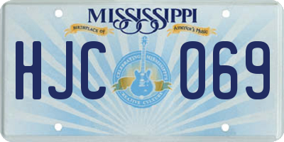MS license plate HJC069