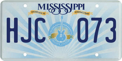 MS license plate HJC073