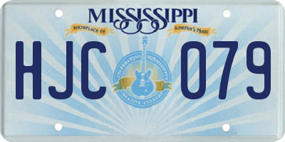MS license plate HJC079