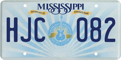 MS license plate HJC082