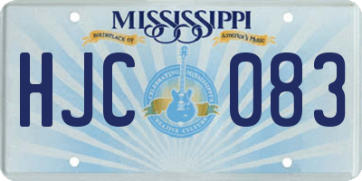 MS license plate HJC083