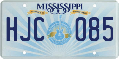 MS license plate HJC085
