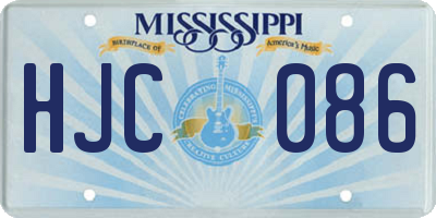 MS license plate HJC086