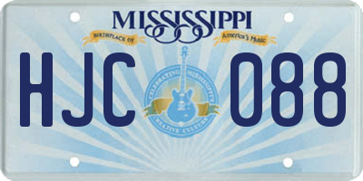 MS license plate HJC088