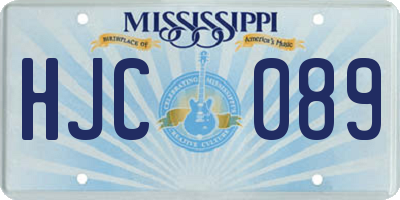 MS license plate HJC089