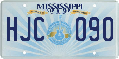 MS license plate HJC090