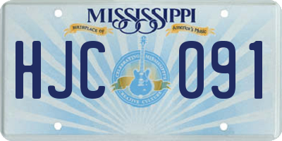 MS license plate HJC091