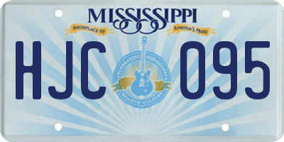 MS license plate HJC095