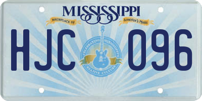 MS license plate HJC096