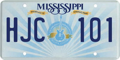 MS license plate HJC101