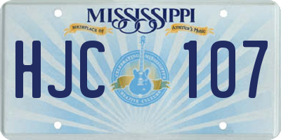MS license plate HJC107