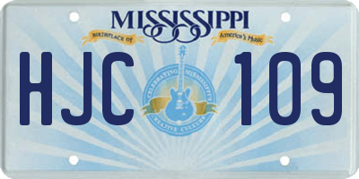 MS license plate HJC109