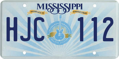MS license plate HJC112