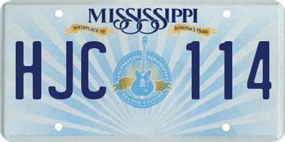 MS license plate HJC114