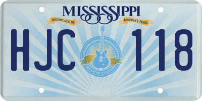 MS license plate HJC118