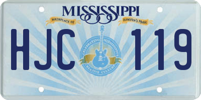 MS license plate HJC119