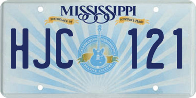 MS license plate HJC121