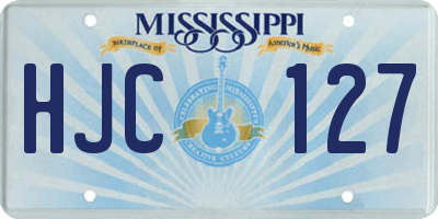 MS license plate HJC127