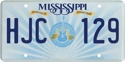 MS license plate HJC129