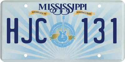 MS license plate HJC131