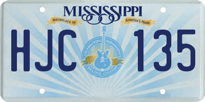MS license plate HJC135