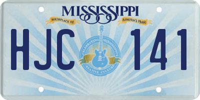 MS license plate HJC141