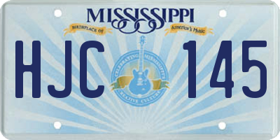 MS license plate HJC145