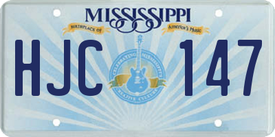 MS license plate HJC147