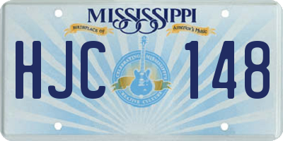 MS license plate HJC148