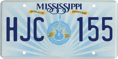 MS license plate HJC155