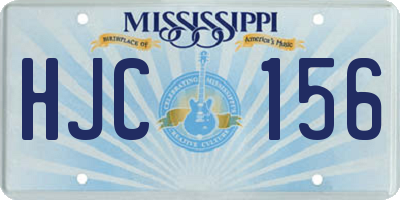 MS license plate HJC156