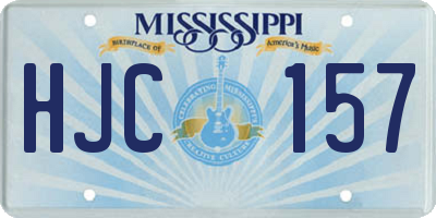 MS license plate HJC157
