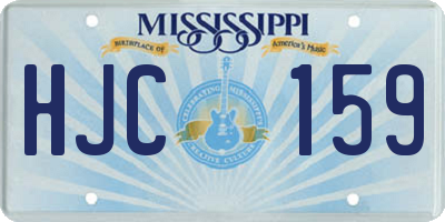 MS license plate HJC159