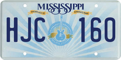 MS license plate HJC160