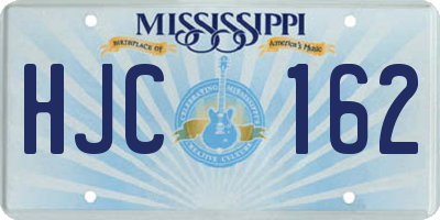 MS license plate HJC162