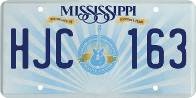 MS license plate HJC163