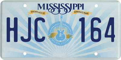 MS license plate HJC164