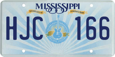 MS license plate HJC166