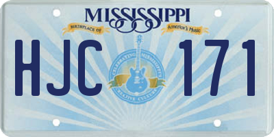 MS license plate HJC171